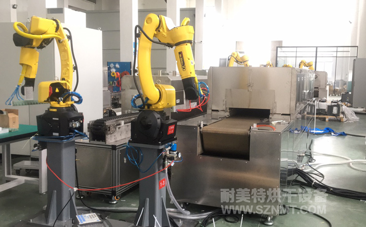 疫苗玻璃瓶特殊涂層工藝,預熱+固化自動化對接隧道爐烘烤線 疫苗玻璃瓶特殊涂層工藝,預熱+固化自動化對接隧道爐烘烤線